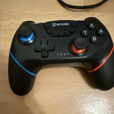 Battletron USB Controller Gamepad für PC, ergonomisch, schwarz blau/orange