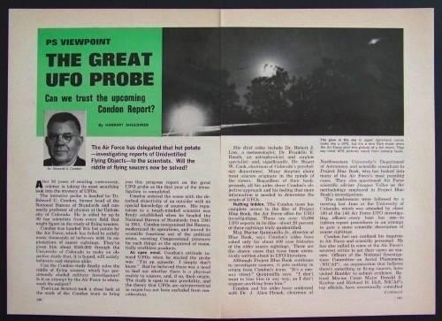 UFO 1967 vintage article Can We Trust the Condon Report