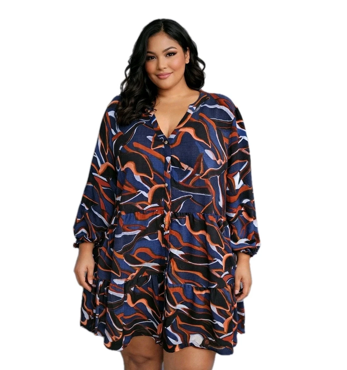 Robe Nine West Multicolore Stretch - Taille 2 (34/36) - 96% Polyester / 4% Elasthanne