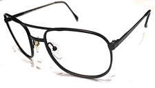 Art Craft Vintage Sm No Lenses Black Metal Square Sunglasses Frame 55-18 145 USA