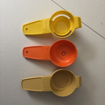 Lot Of 3 Tupperware Mini Sifter, Mini Egg Separator & Mini Funnel