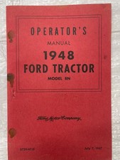 Ford Model 8n Tractor Operators Manual 3729-47-g 1948