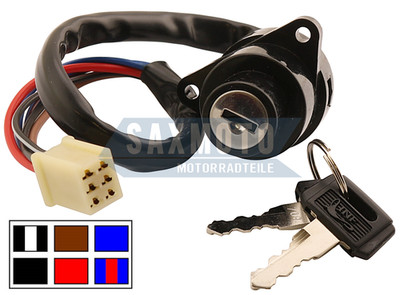 Zündschloss, 6-polig  YAMAHA DT80MX DT80MXS RD80 RD80MX Ignition Switch, 6 Pole