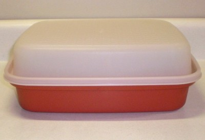 Tupperware Season Serve Meat Marinade Container #1294~1295 - Paprika/Sheer