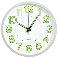 Leuchtende Wanduhr Weiß 30Cm Wohnzimmeruhr Analoguhr Wand Uhr Deko Vidaxl