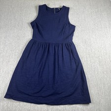 Madewell 1937 Sleeveless Fit and Flare Knit Dress Women's Size Medium Navy Blue