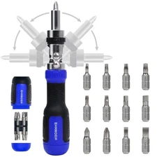 Ratchet Screwdriver 13-in-1 Multi Screwdriver Tool All in Ratcheting Screwdri...