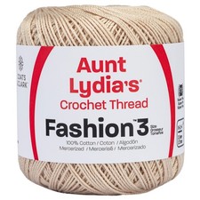 Aunt Lydia's Fashion Crochet Cotton Thread Size 3 Mercerized 150 Yards Soft