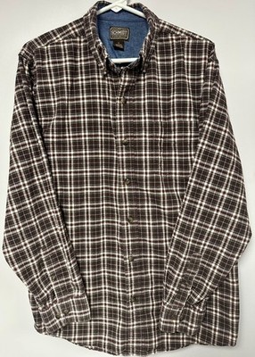 C.E. SCHMIDT Workwear Men's Plaid Long Sleeve Button Down Cotton Shirt Large
