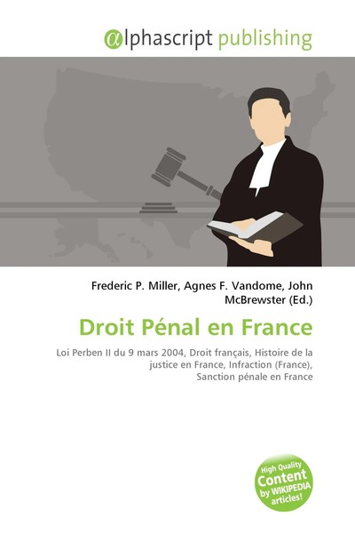 Frederic P. Miller (U. A.) | Droit PéNal En France | Taschenbuch | FranzöSisch-image