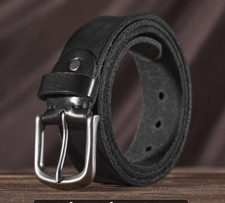Gürtel Leder 120 cm schwarz