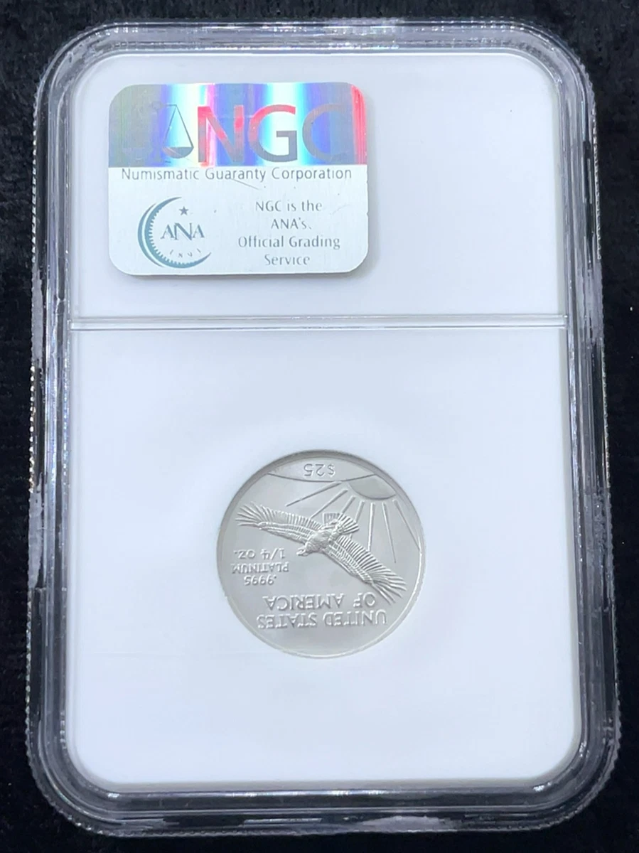 2003 1/4 Oz. Platinum American Eagle Certificado NGC MS69