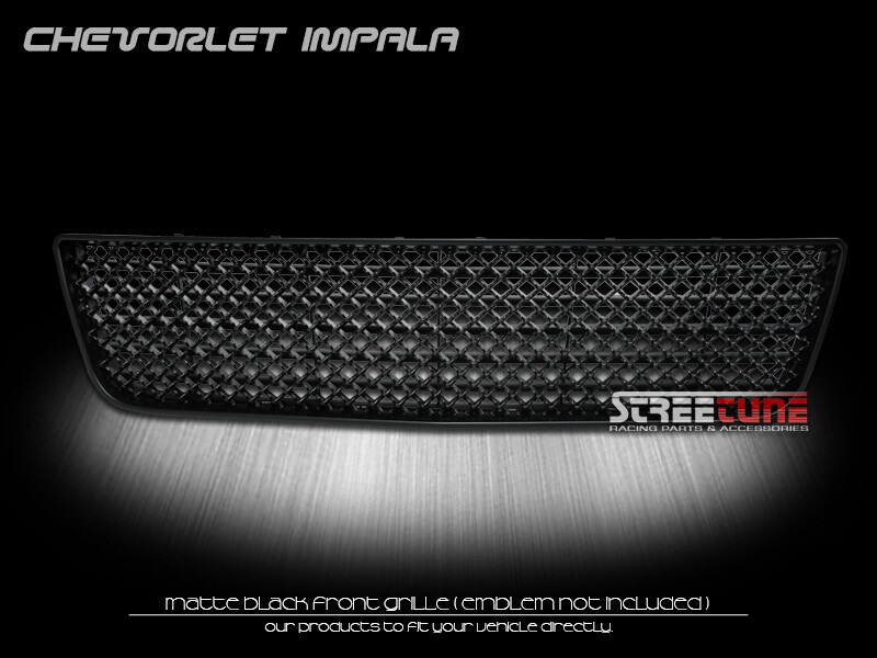 For 06-16 Impala/Limited Matte Blk Bentley Mesh Front Lower Bumper Grill Grille