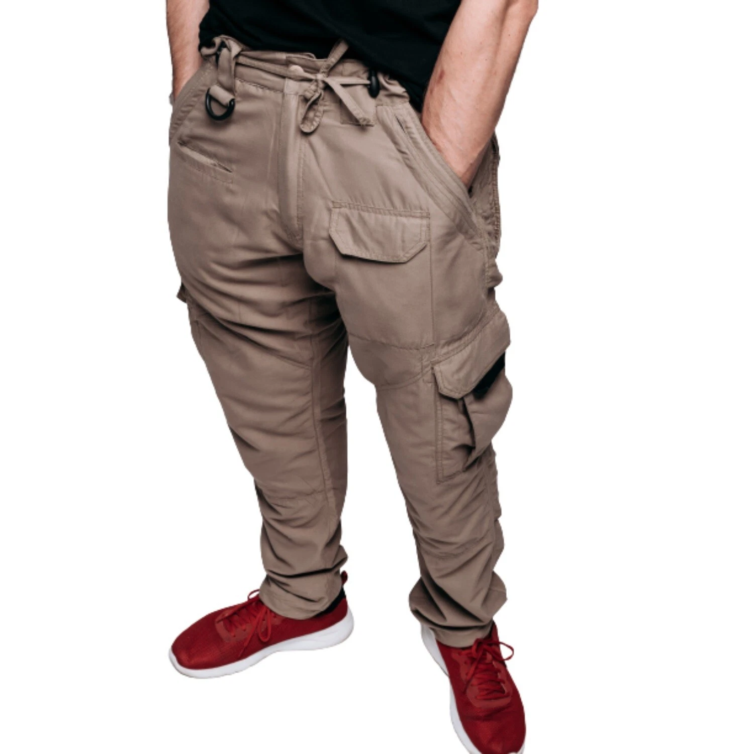 PROJECT7 Travel Pants Lightweight Outdoor Pants Quick Dry 11 Pockets Size L