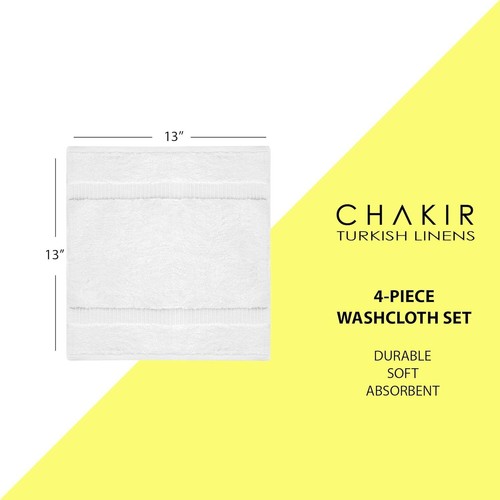 4pcs Turkish Linens Hotel,Spa Quality 100% Cotton Premium Towels,Soft,Absorbent - Picture 6 of 6