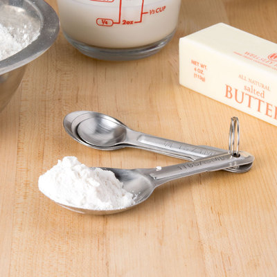 USA SELLER  MEASURING SPOONS 4 PIECES STAINLESS STEEL FREE SHIPPING US ONLY