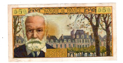 FRANCE Billet 5 NF FRANCS 02/02/1961 VICTOR HUGO 10765 VF.48 VF | eBay