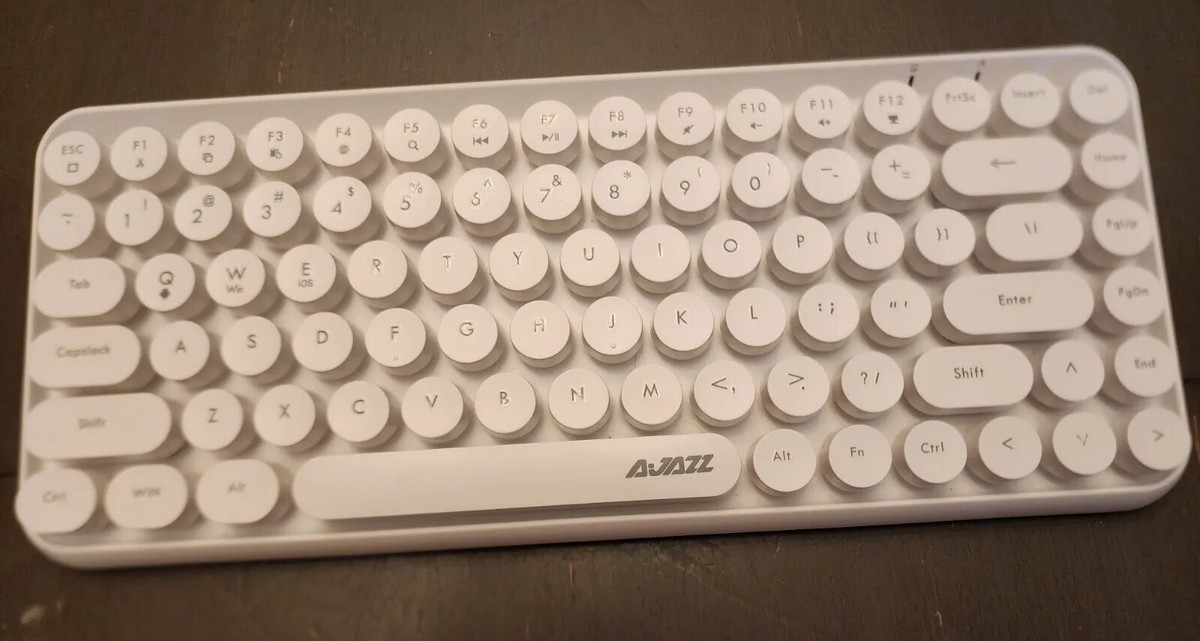Ajazz 308i Bluetooth Wireless Keyboard 84 Keys Round Keycaps for