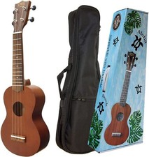 KIWAYA Soprano Ukulele KSU-1 w/Soft Case Mahogany Plywood
