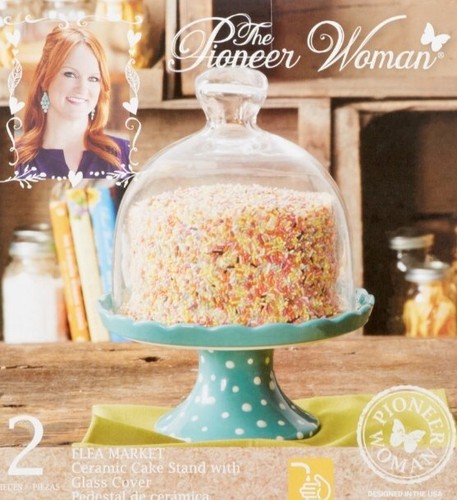 Pioneer Woman ~ FLEA MARKET ~ Ceramic ~ Cupcake Stand ~ Scalloped Edges - Picture 7 of 8