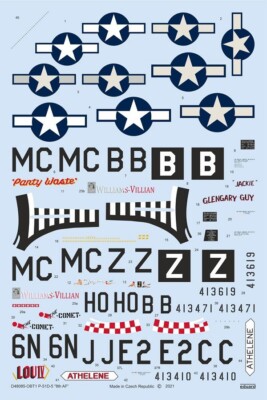 Eduard 1/48 P-51D-5 Mustang ''8th AF'' Decals for Eduard kits