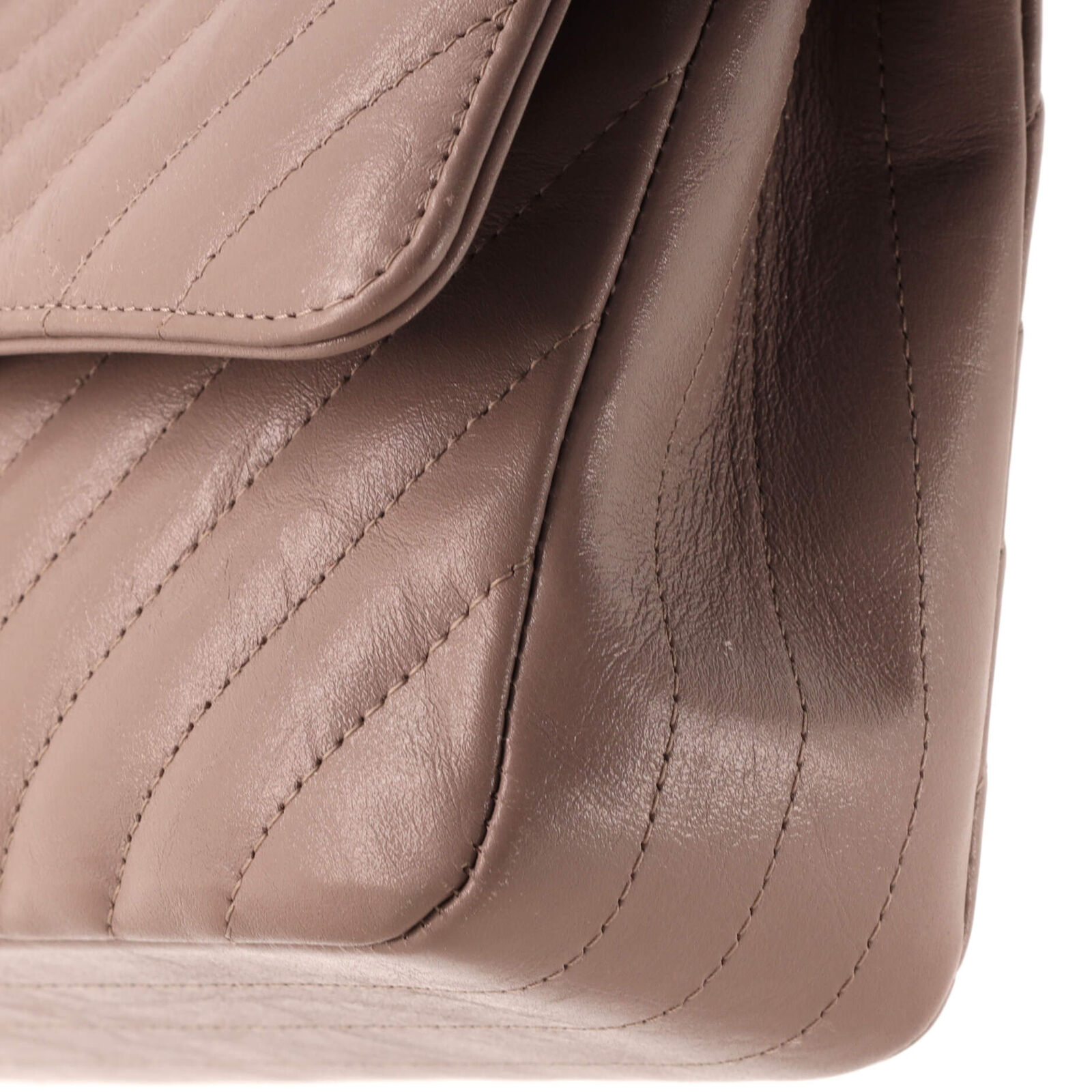 Chanel Classic Double Flap Bag Chevron Calfskin M… - image 7