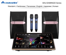 DAMIN520 19'' InAndOn 5 in 1 Touch Karaoke Player Amplifier Mixer DSP Microphone