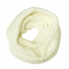 Wrapables Trendy Winter Warm Knit Infinity Scarf, White