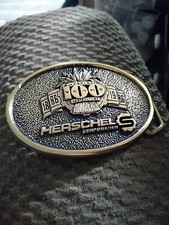Brass Herschels Corporation Ag Farming Farm Agriculture NOS Vintage Belt Buckle