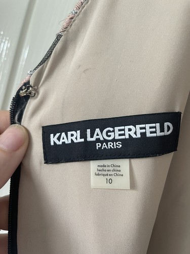 Karl Lagerfeld Dress, Long Pink Flowered Gown - Picture 3 of 3
