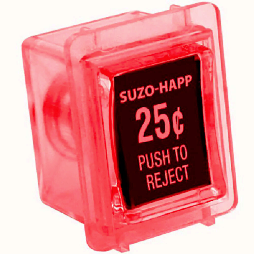 Happ Coin Door Reject Button Assembly Red | 25 Cent