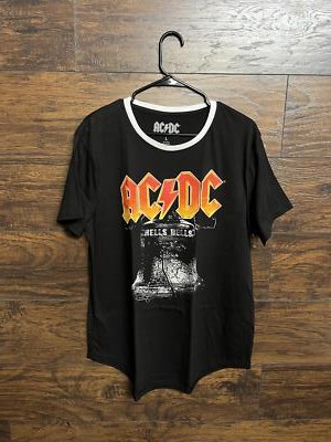 ACDC Ringer Tee - Hell's Bells ACDC T-shirt - L
