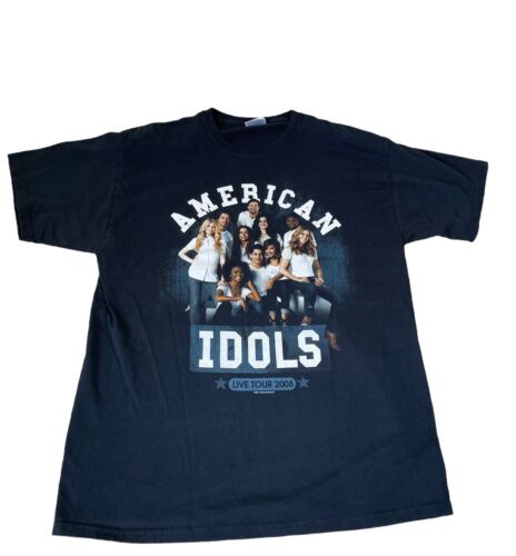 American Idols 2008 T Shirt Adult Large Black Sho… - image 1