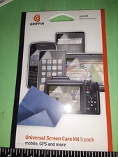 Griffin Universal Screen Care Kit 5 Pack for Mobile GPS Cut To Fit Protector