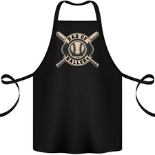 Baseball Dad of Ballers Funny Fathers Day Cotton Apron 100% Organic