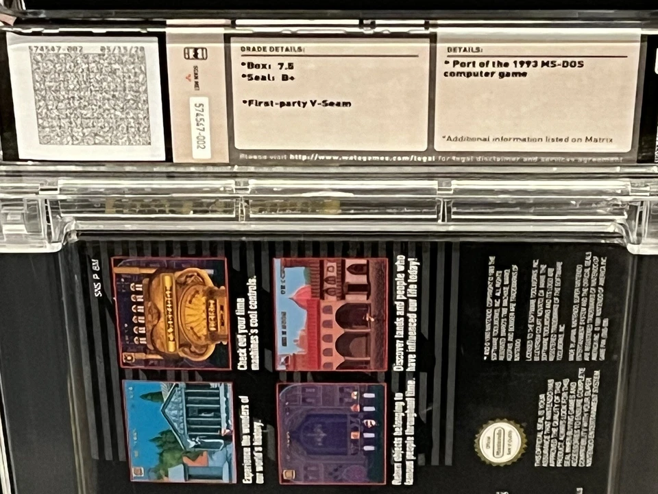 Mario’s Time Machine Super Nintendo SNES Factory Sealed WATA 7.5 Seal B+ 1993 - Image 4 of 4