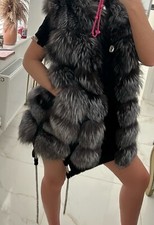 Twenty Fall Fur Gilet Waistcoat Long Sleeveless Coat Outerwear Luxury L