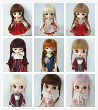 JD018 Braid BJD Mohair Wigs Tiny Lati OB11 YOSD MSD SD Blythe Doll Hair All Size