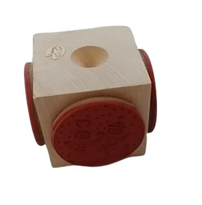 Christmas 4 side cube Embossing Arts wood mount rubber stamp Mailbox Church Bear