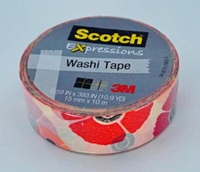 3M Scotch Floral Washi Tape Crafting Tape Paper Sticker Decorate Scrapbook Pack