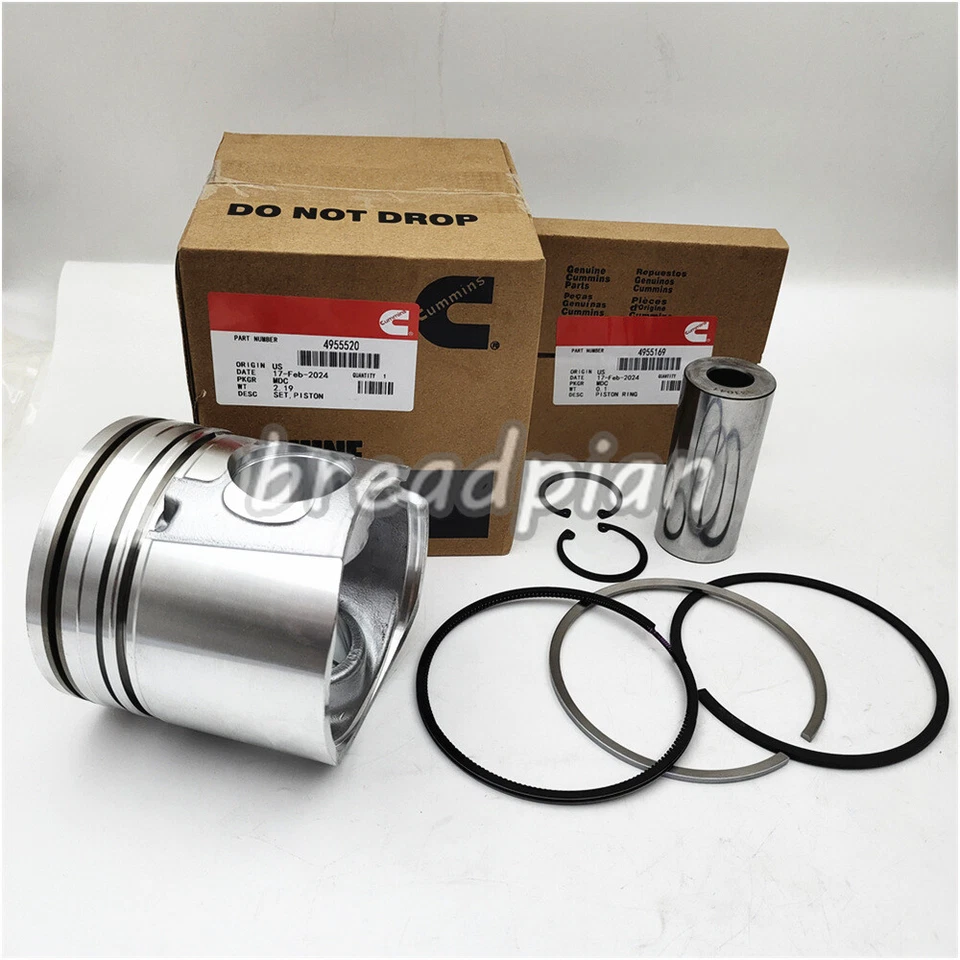6x Piston & Piston Rings Kit Fits For 07-19 Dodge Ram 6.7 Cummins 4955520 DIESEL Foto 2 de 4
