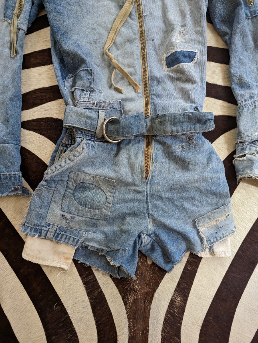 Rare Greg Lauren Jumpsuit Made From Vintage Denim Jeans ShitsWork