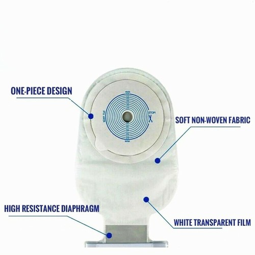 One Piece Ostomy Colostomy Bags Drainable Pouch Skin Barrier Cut Ileostomy Bags Ebay