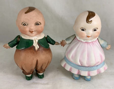 Antique Pair of German Bisque Happifat Dolls Couple - C Mark - Germany Happy