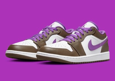 Men s Size 9 Nike Air Jordan 1 Low 'Palomino' Wild Berry White 553558-215