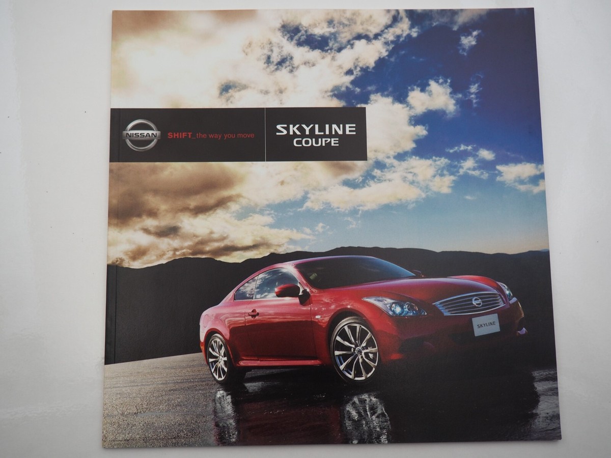 NISSANSKYLINE COUPE CAR BROCHUER w/ OP. Parts Catalog 2010