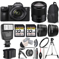 Sony a7 III Camera 28-70mm Lens 35mm Lens Flash  Bag UV Filter And More 