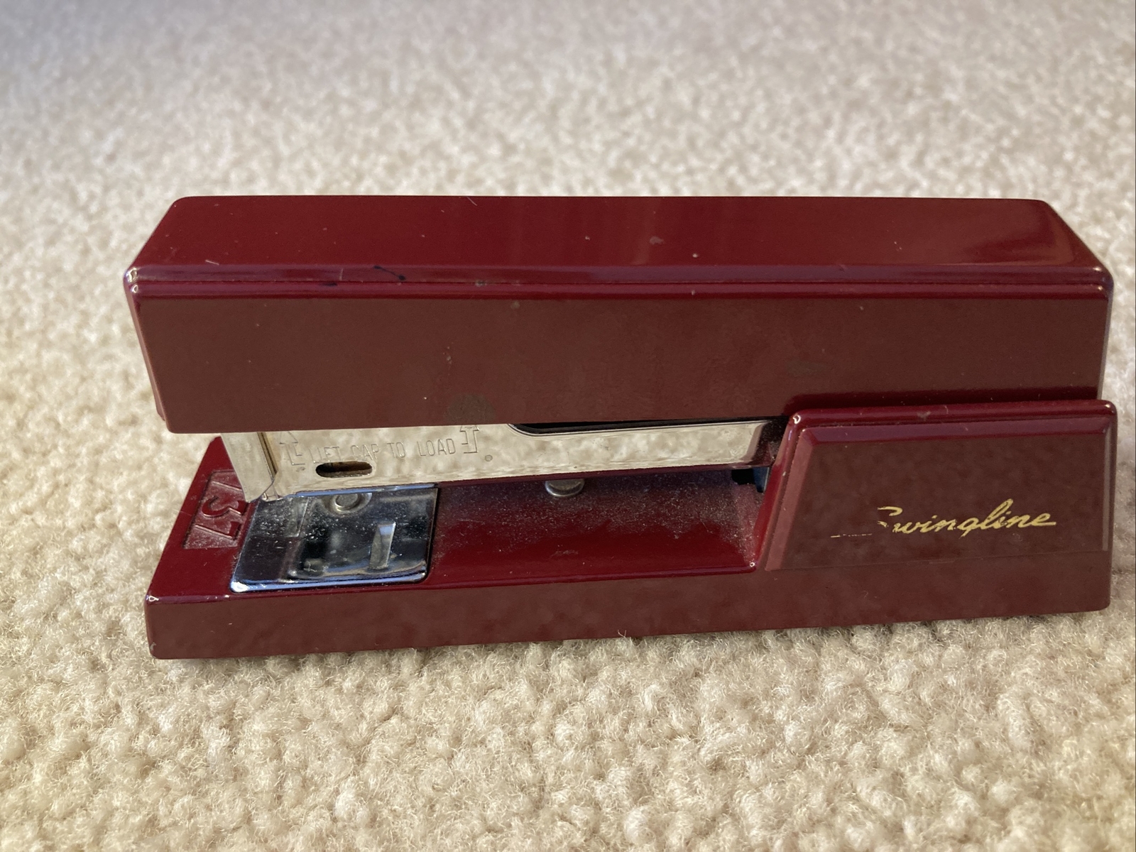Swingline 737 Vintage Maroon Stapler 5” Metal With Staples | eBay