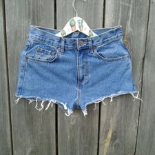 Vintage shorts Denim jeans womens Size S High Waist 28 Mom jean Summer Clothes