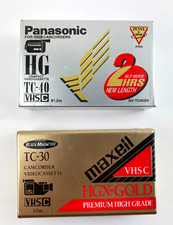 VHSC LOT - Maxell TC-30 and Panasonic TC-40 Tapes - New